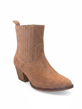 Universal Thread Women's Tan Suede Block Heel Chelsea Boot